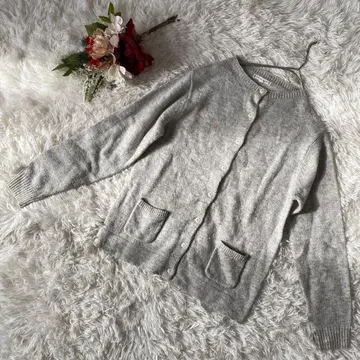 [노스 오브제 프티] 그레이 니트 가디건 긴팔 (M)