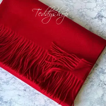 최고급 캐시미어 100% 대형 스톨 레드