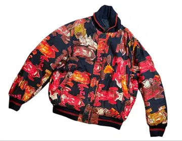 90s 초레어 ICEBERG 빈티지 리버서블 블루종 올 패턴 48