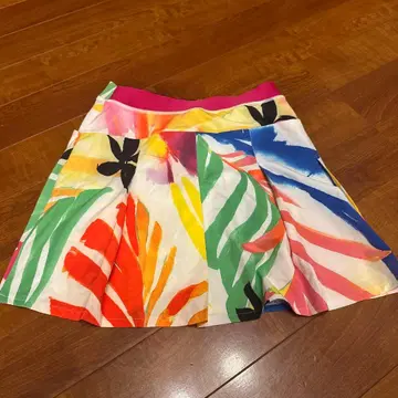 랄프 로렌 플라워 프린트 플레어 스커트 숏팬츠 세트