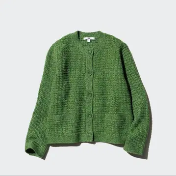 [ 새상품 ] UNIQLO 니트 숏 자켓 그린