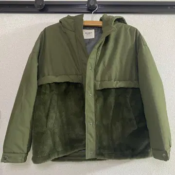 BEAMS HEART 플리스 자켓 올리브 그린