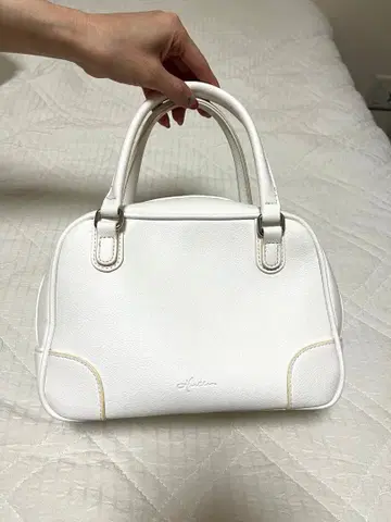 [ Heather ] 화이트 미니 보스턴 백