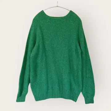 할리 오브 스코틀랜드 샤기독 니트 울 42 그린 녹색