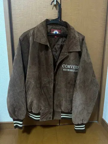 CONVERSE 스웨이드 바시티 자켓 브라운