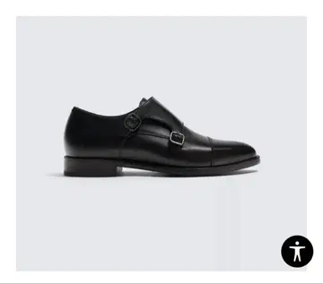 zara 더블 몽크 스트랩 신발 블랙