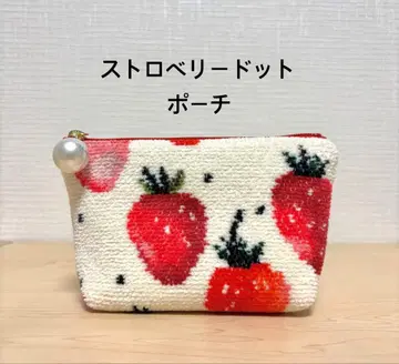 [ 새상품 ] 페이 스트로베리 도트 / 파우치