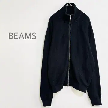 BEAMS 빔즈 지퍼 니트 더블 지퍼 M 블랙