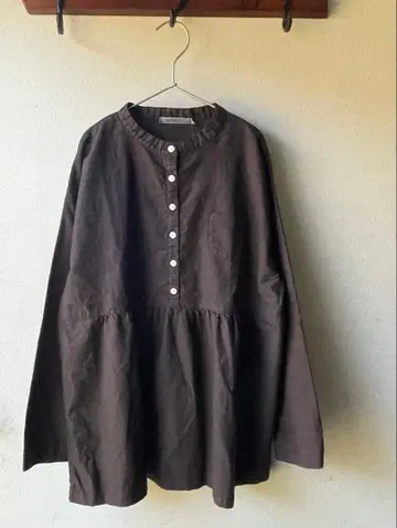 SUN VALLEY . 옥스 절개 개더 셔츠