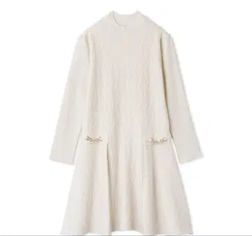 CELFORD 로고 부풀린 자카드 니트 원피스