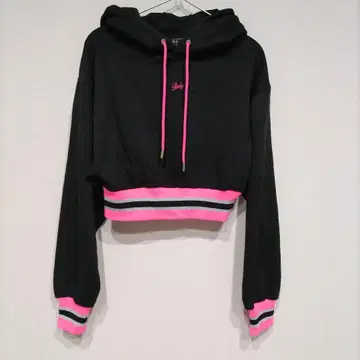 Rady 크롭 후드티 네온 형광 숏 기장 후드 부착