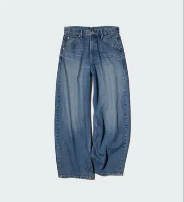 UNIQLO 배기 커브 청바지 기장 짧음
