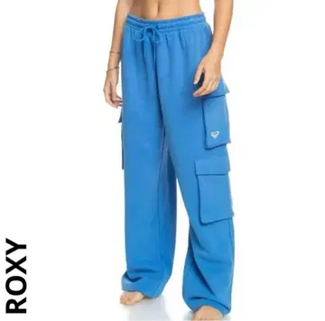 ROXY 파랑 카고 팬츠 복수 포켓