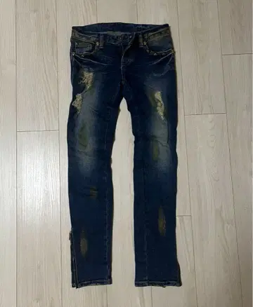 d.i.a. 다크 블루 스키니진 스터드 사이드 지퍼 포함