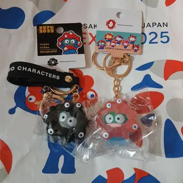 한교동 미야쿠미야쿠 블랙&클리어 마스코트 키링 2개 세트