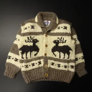 90s- 캐나다제 Kabata 카나타 카우친 스웨터 자켓 루돌프