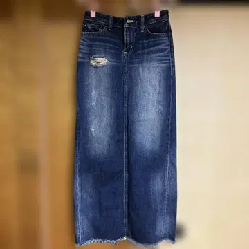 MOUSSY VINTAGE 데미지 롱 타이트 스커트