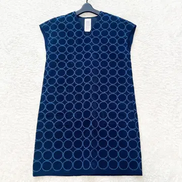 미나 페르호넨 탬버린 원피스 코듀로이 자수 네이비 36