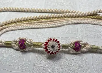 a-994 순수 실크 허리띠 후리소데 성인식 오다마키 츠마미자이쿠 큐빅