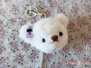 핸드메이드 * 새하얀 곰돌이 얼굴 백참