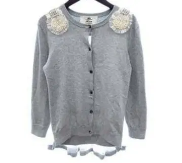 카온 펄 장식 가디건