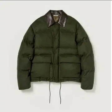 AURALEE BABY CAMEL FLANNEL DOWN BLOUSON