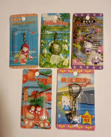 헬로키티 지역 한정품 레어 지퍼 마스코트 키링