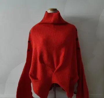 Knuth Marf 오렌지 리브 니트 스웨터