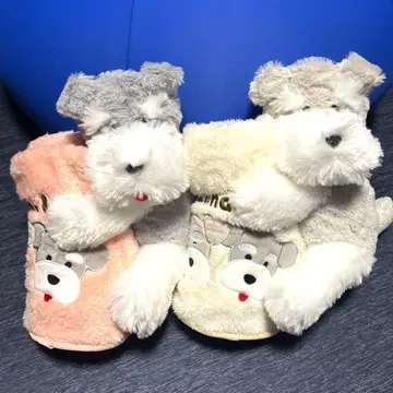 [택 포함] 슈나와 밥 봉제 인형 담요 화이트 핑크