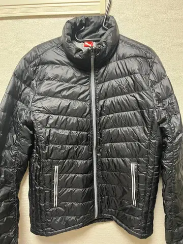 PUMA 블랙 퀼팅 다운 자켓