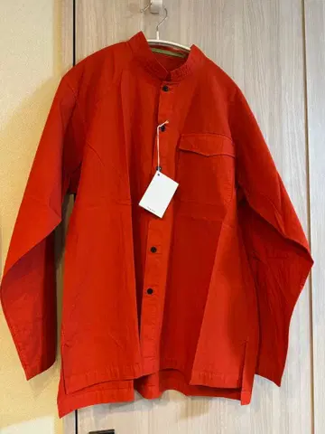 새상품 TOHNAI 노카라 셔츠 코튼 실크 포플린