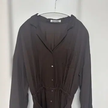 SNIDEL 브라운 셔츠 원피스