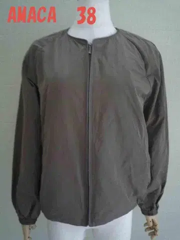 아마카 노카라 지퍼 자켓 38 다크 브라운 계열