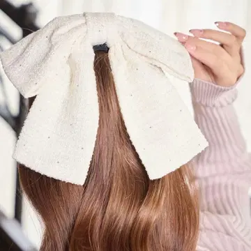 안미르 리본 머리핀 화이트