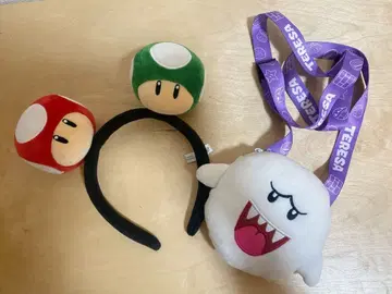 [ USJ ] 마리오 버섯 머리띠, 테레사 패스 케이스 세트