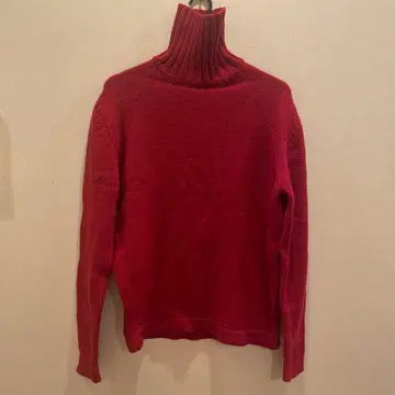 ships 이탈리아제 빨간색 터틀넥 니트