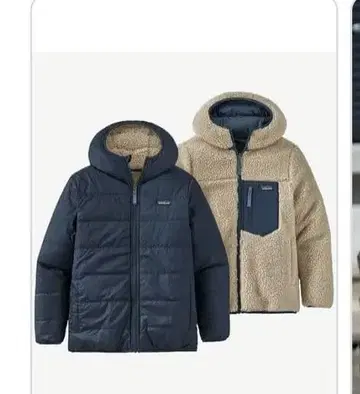 patagonia 리버서블 자켓 베이지 네이비