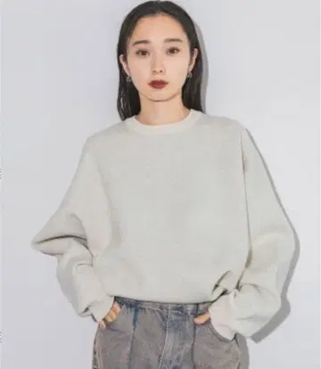 12G W 자카드 볼륨 슬리브 풀오버 화이트 라메 JEANASIS