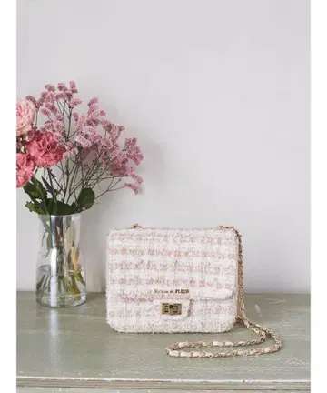 메종 드 플뢰르 트위드 미니 숄더백