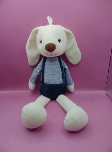 강아지 봉제 인형 스트라이프 셔츠