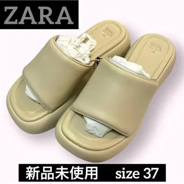 [ 미사용 새상품 ] ZARA 플랫 플랫폼 샌들 통굽