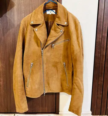 BEAMS 라이더 자켓 더블 브라운