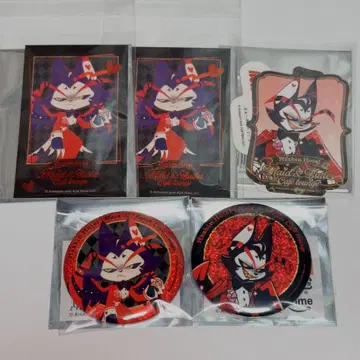 해즈빈 호텔 해즈빈 애니카페 금박 카드 스티커 캔뱃지 허스크