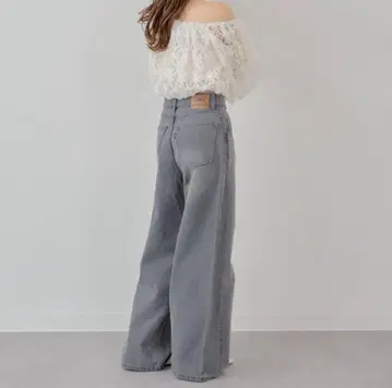 [ chico ] 미드 웨스트 스트레이트 와이드 데님