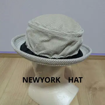 새상품 레어 NEWYORKHAT USA제 포크 파이 햇 베이지 L