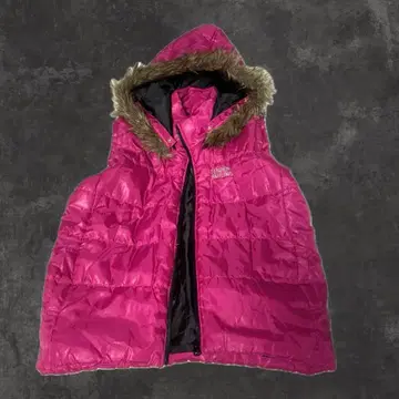 핑크 다운 베스트 퍼 y2k 헤이세이 갸루 그런지 archive