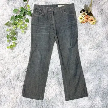 GIANNI LO GIUDICE 36 코듀로이풍 플레어 팬츠 그레이