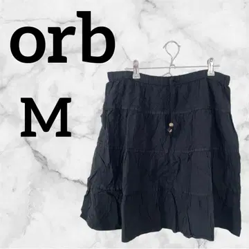새상품급 orb [ M ] 블랙 플레어 스커트