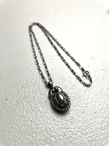 GEORG JENSEN 1992 이어 펜던트 목걸이 실버