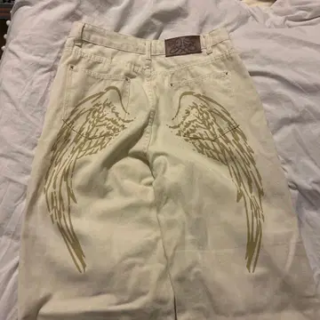 fancy club 화이트 데님 깃털